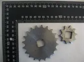 Звездочка привода квадратного вала (комплект 2 шт.) Z=10 и Z=20 08A20+08A10